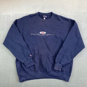VTG Jansport Radford University Crewneck‎ Sweatshirt Navy Mens Large